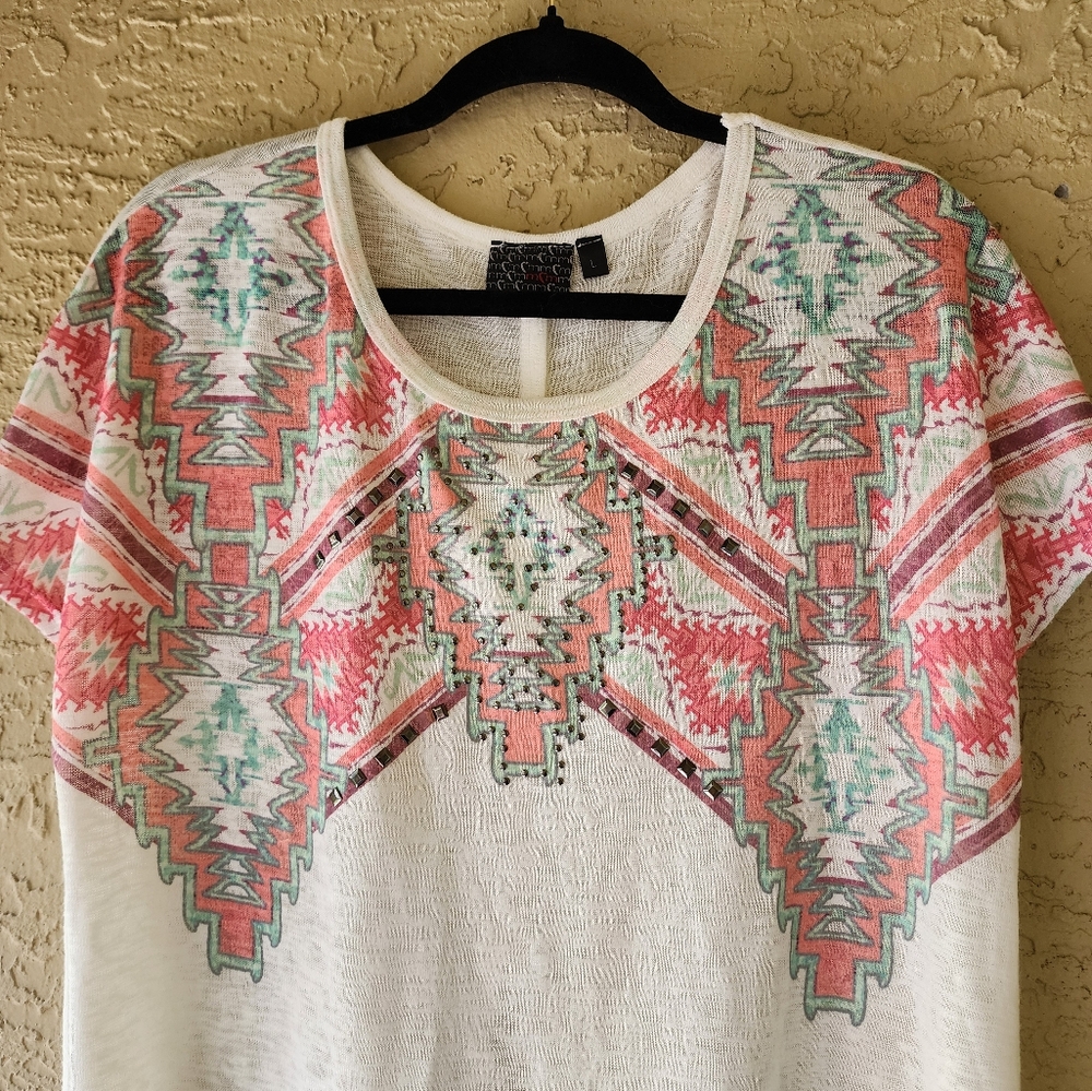 Aztec Open Back Shirt - Picture 2 of 5